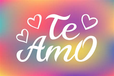 Ilustración de Tipografía Dibujada A Mano Te Amo Te Amote Amo En Español Letras Decorativas ...