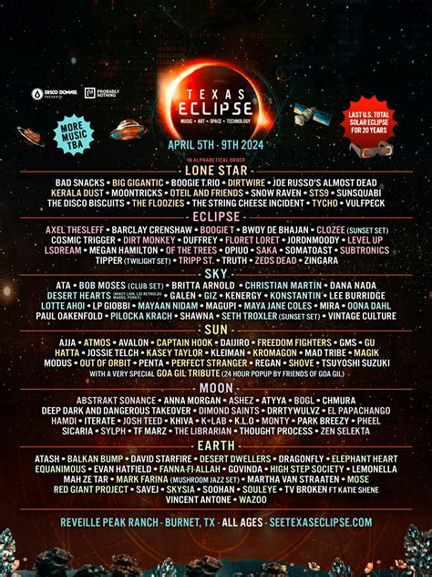 Texas Eclipse Festival Tickets - Florri Theadora