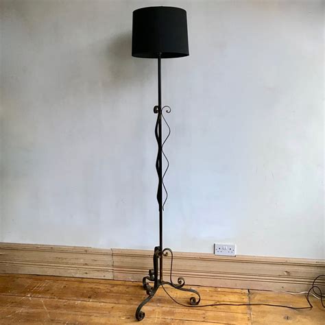 Black Wrought Iron Floor Lamp - Agapanthus Interiors