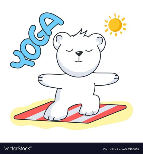 Yoga bear Royalty Free Vector Image - VectorStock