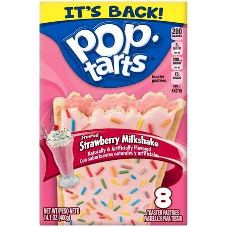 Kellogg's Pop-Tarts Strawberry Milkshake 14.1oz - Walmart.com