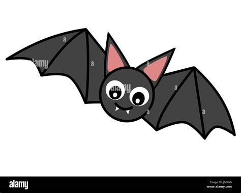 cute cartoon bat vector illustration isolated on white background Stock Vector Image & Art - Alamy