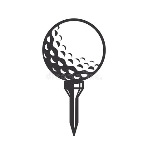 Black Golf Ball Silhouette. Golf Ball Line Art Logos or Icons. Vector ...