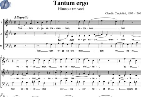 Tantum ergo (hymn for 3 voices) - Claudio Casciolini | Sheet music to ...