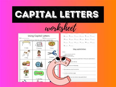 Capital letters worksheets | Teaching Resources