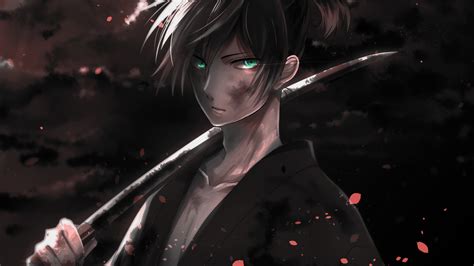 Download wallpaper 1920x1080 warrior, yato, noragami, dark, anime boy ...