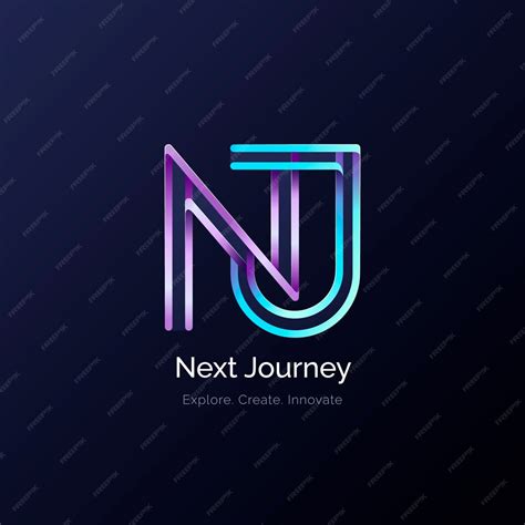 Free Vector | Nj logo design template