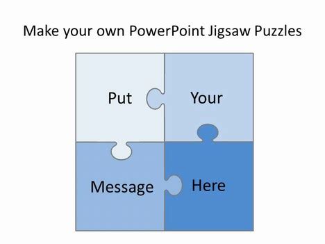 Free Editable Jigsaw Pieces Powerpoint Template