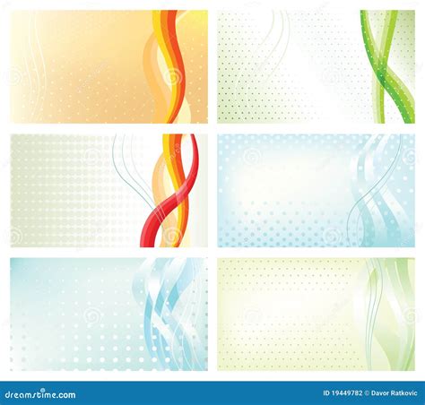 Abstract Backgrounds Business Cards Set Stock Photography - Image: 19449782