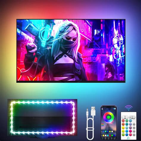 TRAHOO-LED Lights for TV, 16.4ft TV LED Backlight for 50-75in, RGB TV ...