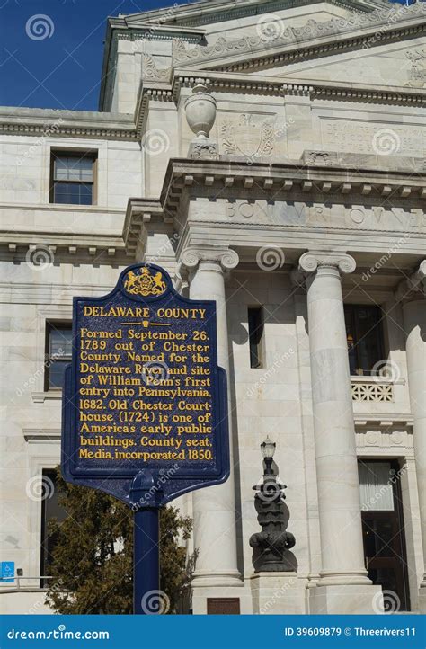 U.S. Historic Site Delaware County Pennsylvania Editorial Stock Image - Image of judicial ...