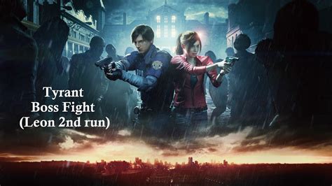 Resident Evil 2 - Tyrant Boss Fight (Leon 2nd run) - YouTube