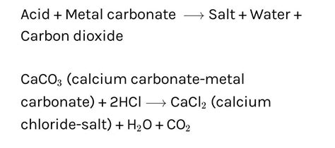 . When an acid reacts with a metal carbonate or a metal hydrogen ...