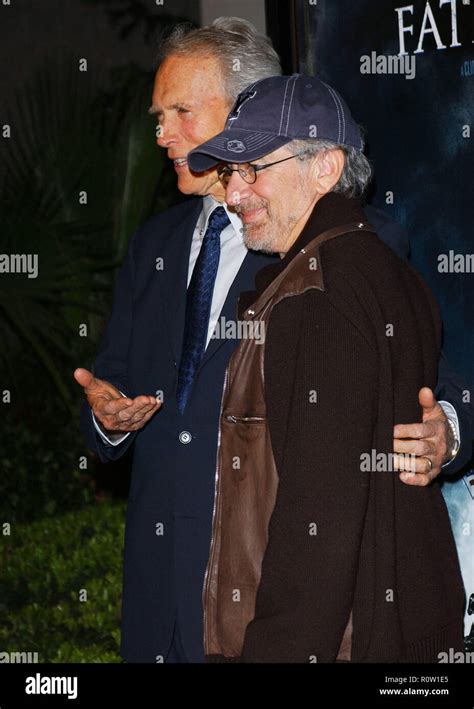 Clint Eastwood and Steven Spielberg arriving at the FLAGS OF OUR FATHERS Premiere at the Academy ...