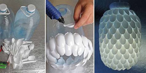 20 Creative DIY Project Ideas | Plastic spoon lamp, Diy plastic bottle ...