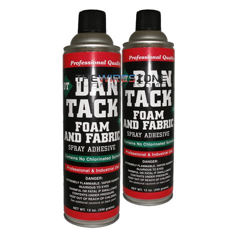 2 x Dan Tack 2012 Foam & Fabric Spray Adhesive or Glue Can 12 oz (2/pack) - Walmart.com