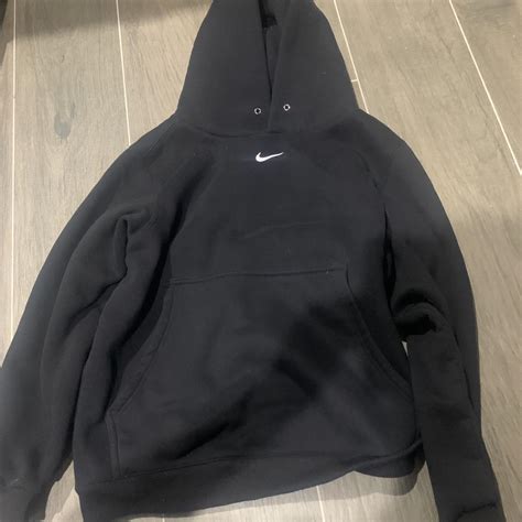 Plain black NIKE hoodie size medium fits perfectly - Depop