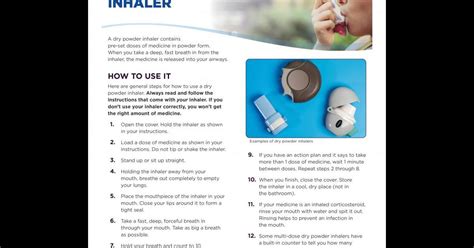 How to Use a Dry Powder Inhaler Fact Sheet | NHLBI, NIH