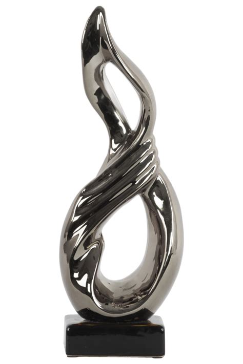 Urban Trends Collection: Ceramic Abstract Sculpture Polished Chrome Finish - Walmart.com