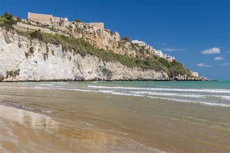 Pizzomunno Rock Cliff by the Beach, Vieste, Gargano, Apulia, Italy Stock Photo - Image of park ...