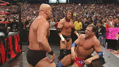 The Rock & Kurt Angle vs. "Stone Cold" Steve Austin & Triple H: Raw ...