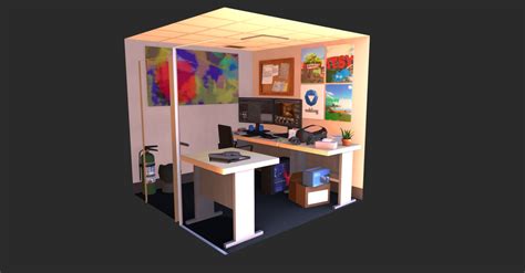 Office diorama - 3D model by keith (@keithangelabacad) [04de73c ...