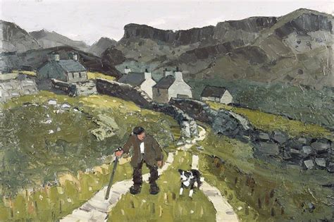 The Way to the Cottages | Kyffin williams, Art uk, Landscape art prints