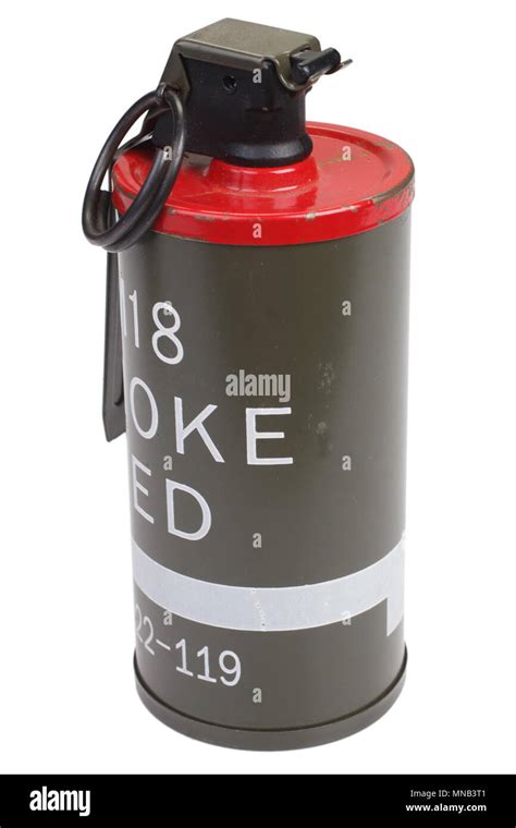 M18 Red Smoke Grenade Stock Photo - Alamy