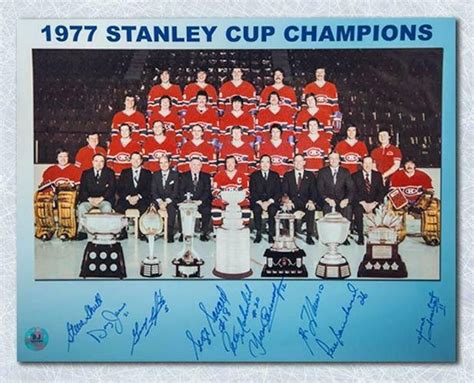 Montreal Canadiens "Stanley Cup" 11 x 14 with 20 autographs (with COA ...