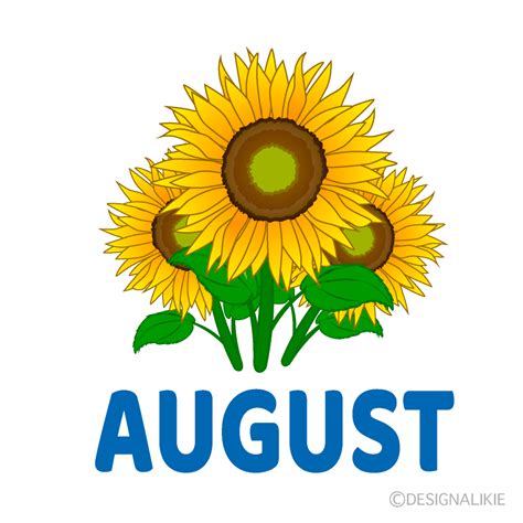 August Flowers Clipart