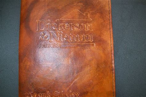 Buy Hand Crafted Custom Leather Portfolio With Logo And Personalization, made to order from ...