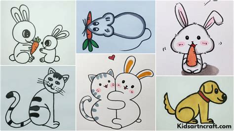 Pet Animal Drawing Ideas for Kids - Kids Art & Craft