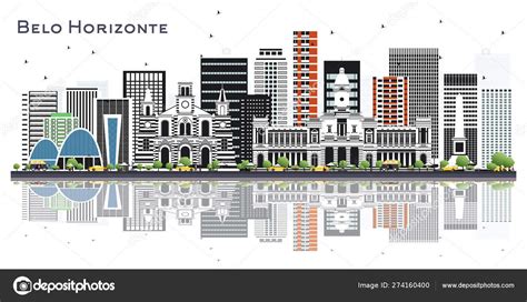 Belo Horizonte Brazil City Skyline with Color Buildings Isolated ⬇ Vector Image by © booblgum ...