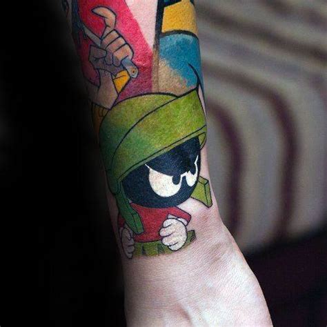 40 Marvin The Martian Tattoo Designs For Men - Cartoon Ink Ideas