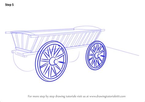 Learn How to Draw Wood Cart (Everyday Objects) Step by Step : Drawing Tutorials