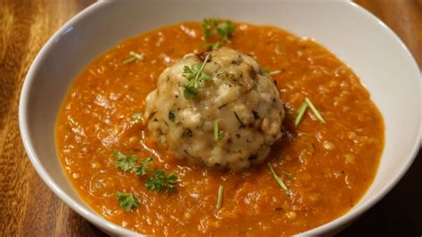 Pumpkin Goulash with Bread Dumplings - Meatless Monday