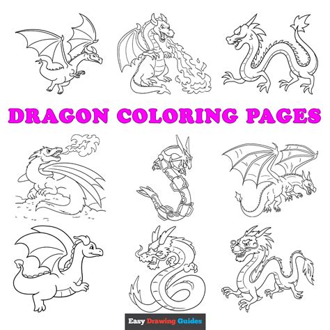 Free Printable Dragon Coloring Pages for Kids