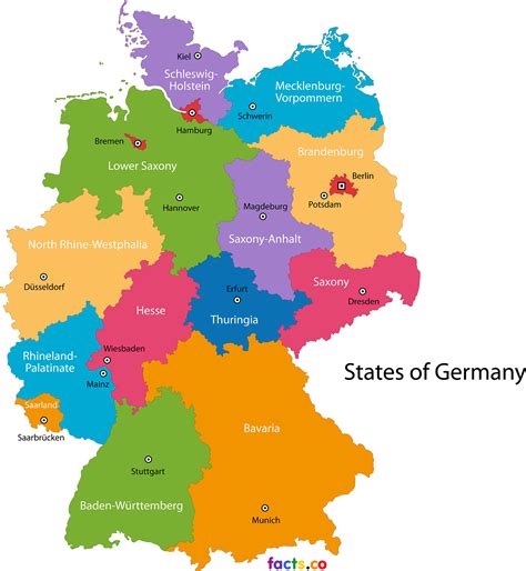 Germany Map States | Germany map, Fun facts about germany, Germany