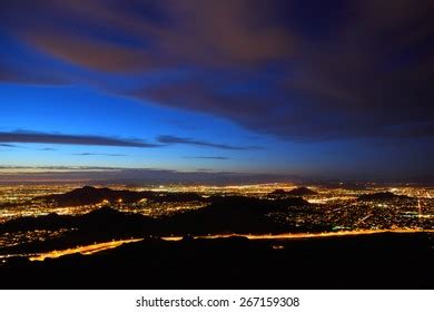 Phoenix City Lights Dusk High Contrast Stock Photo 267159308 | Shutterstock