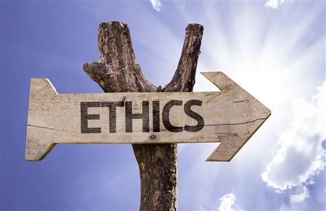 Ethics wooden sign on a beautiful day - Panda