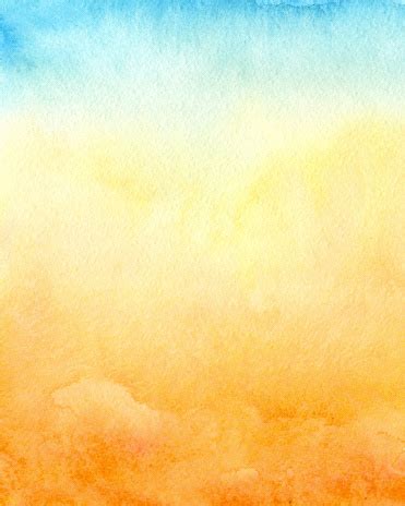 Blue Yellow Watercolor Background Stock Illustration - Download Image ...