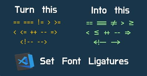 Set Font Ligatures in VS Code | Activate Font Ligatures in Visual Studio Code | Ligature, Coding ...