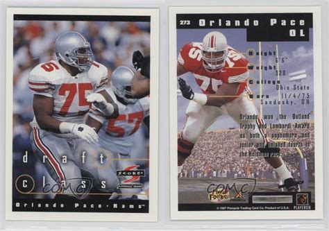 1997 Score #273 Orlando Pace Ohio State Buckeyes Rookie Football Card ...