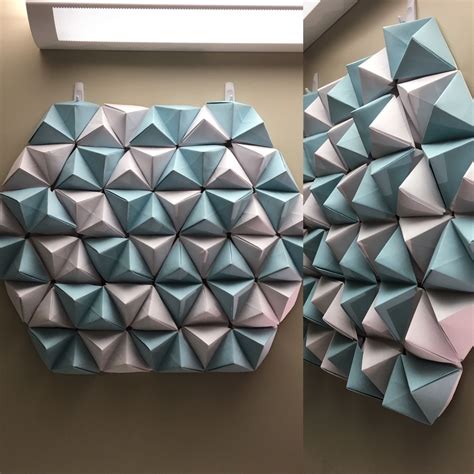 DIY origami wall art #origami #dorm #wall #art Origami Home Decor, Origami Wall Art, Diy Origami ...