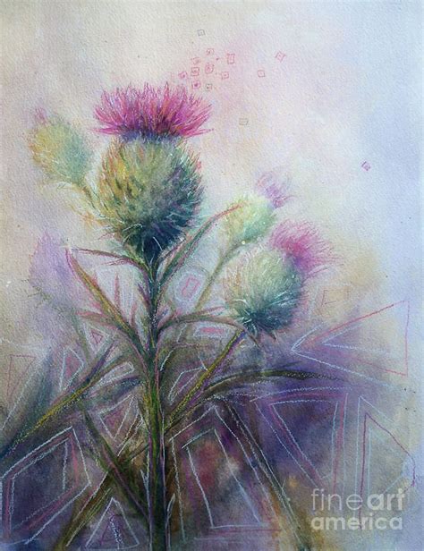 thistle art | Thistle Painting - Thistle Fine Art Print | Thistles art, Thistle painting, Floral ...