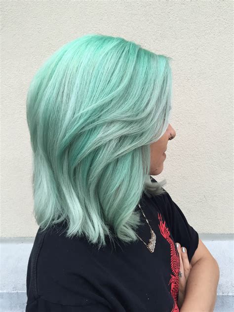 FORMULA: Mystical Mint | Mint hair color, Pastel green hair, Mint green ...