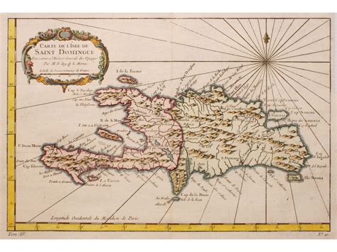 Saint-Domingue, Caribbean Antique Map Bellin 1758 | Mapandmaps