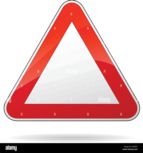 Blank triangular warning sign hi-res stock photography and images - Alamy