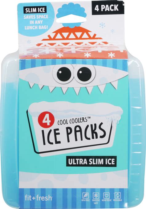 Fit & Fresh Cool Coolers Reusable Ice Packs - 4 CT - Walmart.com