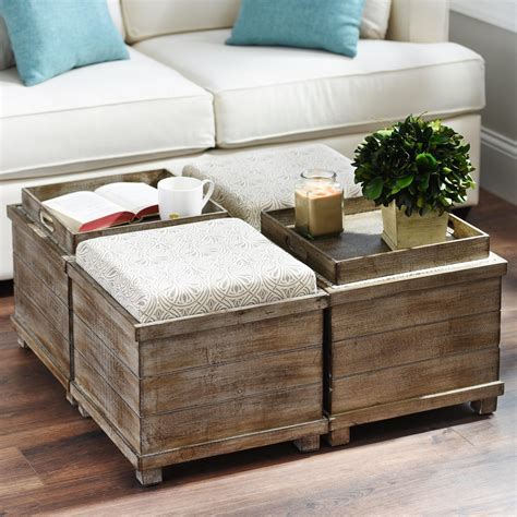 Reversible Ottoman Coffee Table • Display Cabinet